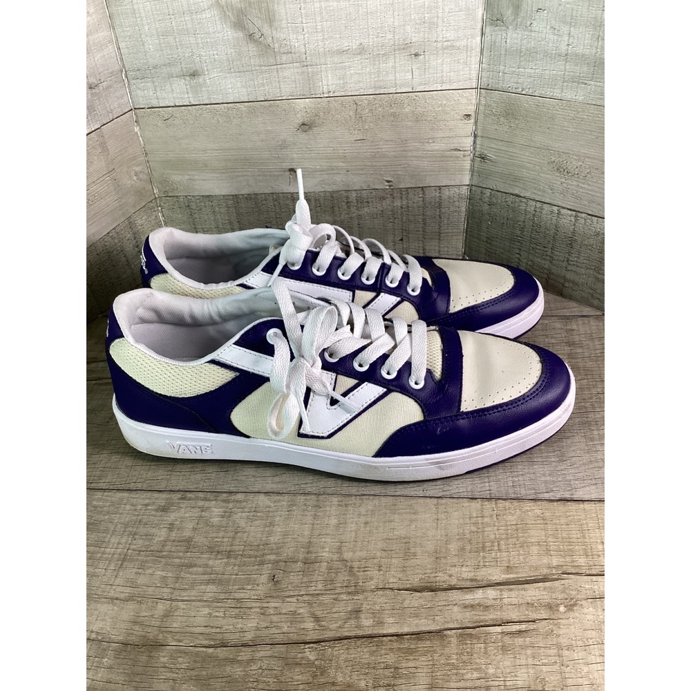 Vans Lowland CC ComfyCush Blue Cream Mens 11.5 Flying V Retro Skate Shoes